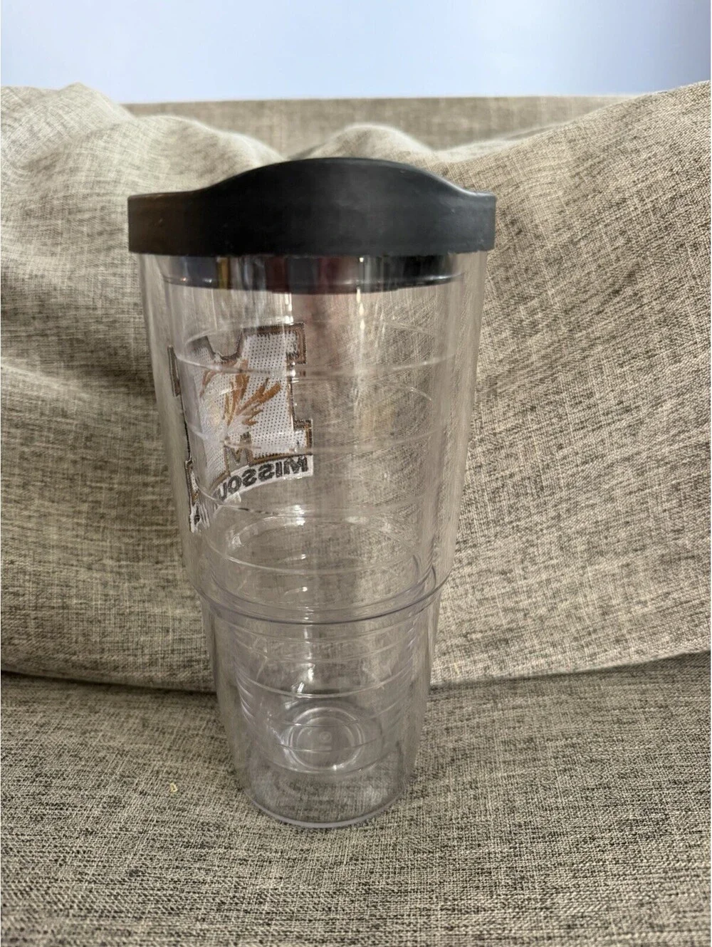 Tervis Missouri Tigers 24oz Tumbler Clear Insulated Cup Black Lid Mizzou